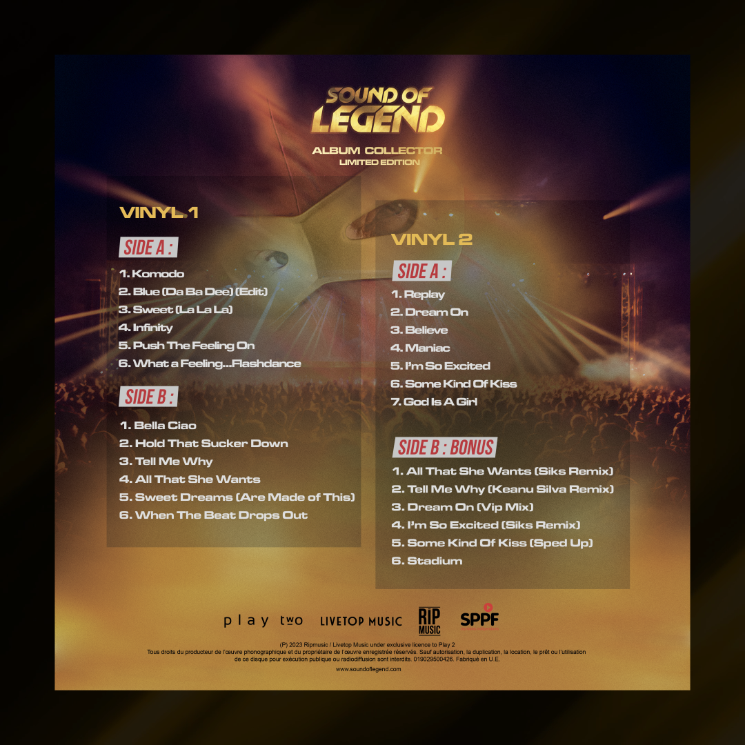 Double Vinyle Collector "Sound Of Legend"